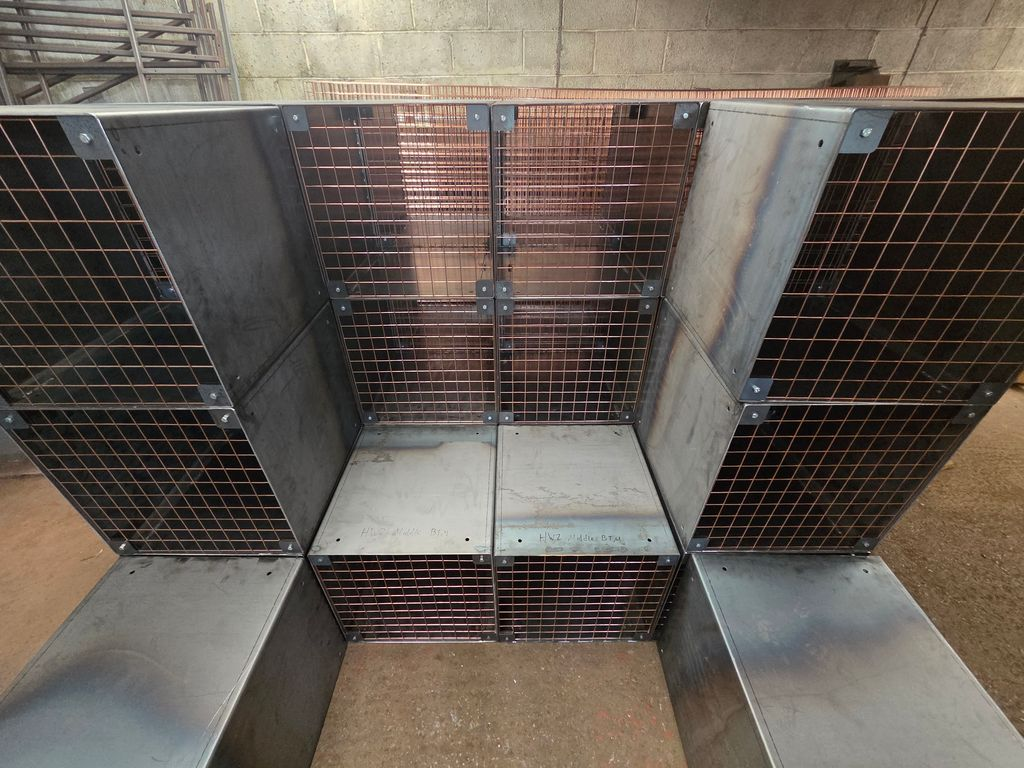 Galvanised steel storage cage