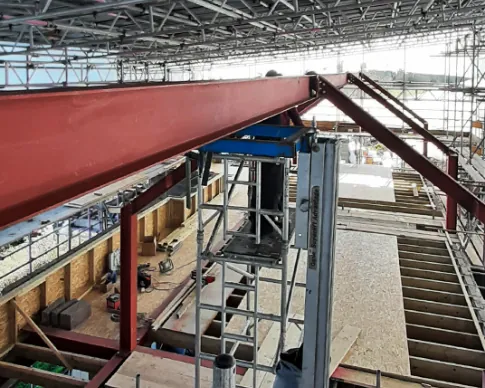 Steel beam installation