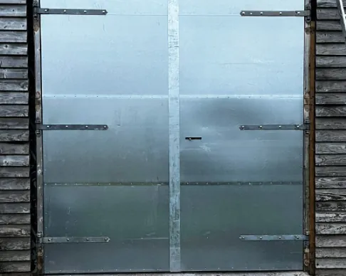 Large metal doors