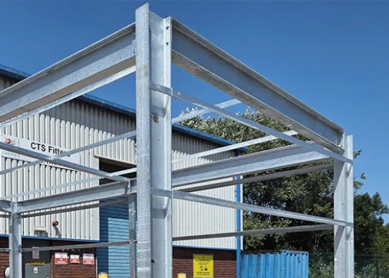 Metal fabrication stairs structure