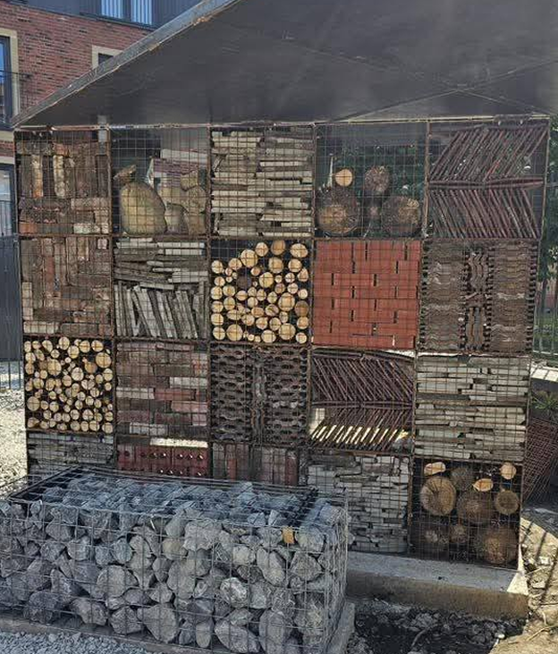 White metal cage for storage