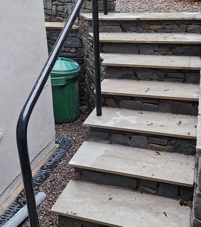 Bespoke handrails providing safe garden access