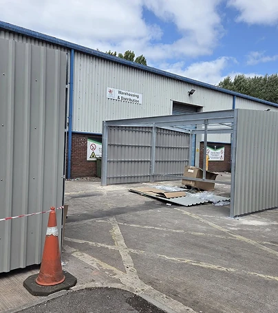 Storage shed installation for Cardiff Council
